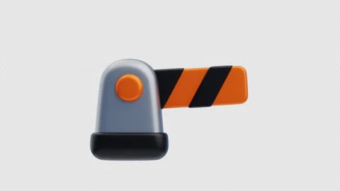 3D Animation of Car Barrier Stock Footage 293562314