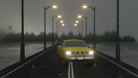 3d animation car crashes into electric pole Stock Footage 260723700