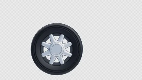 3D Animation of Car Wheel Stock Footage 319072637