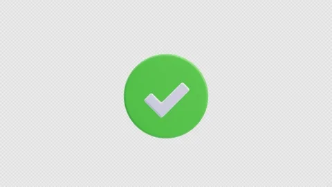 3D Animation of Check Mark Success Icon Stock Footage 319798663