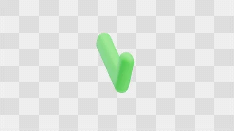 3D animation of checkmark approval symbol Stock Footage 328059764