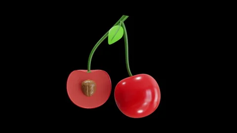 3D Animation of Cherry Stock Footage 286769388