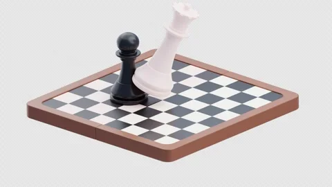 3D Animation of Chess Board Stock Footage 300061767