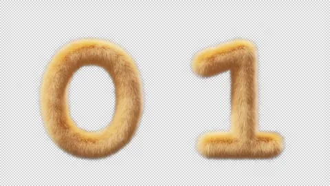 3D animation Chick woolen numbers 0 and 1 스톡 동영상 270079591