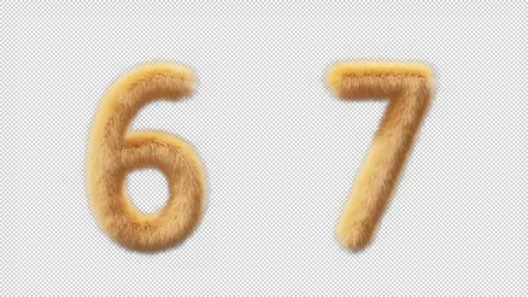 3D animation Chick woolen numbers 6 and 7 Stock Footage 270079638
