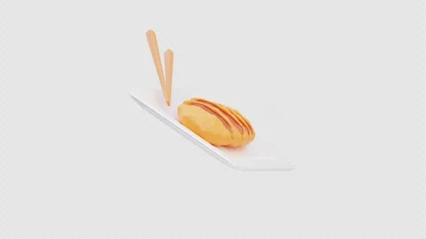 3D Animation of Chicken Katsu Stock Footage 303883257