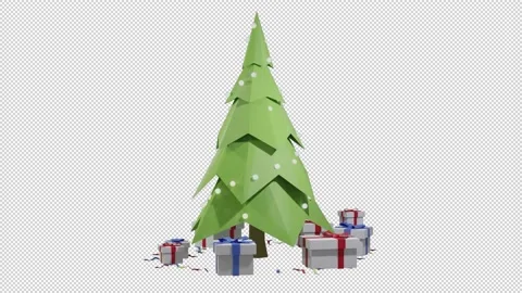 3d animation with christmas tree and gifts. Stock Footage 145190043