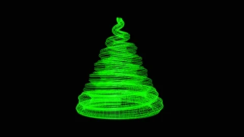 3D animation of a Christmas tree Stock Footage 166687080