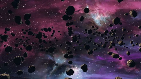 3D animation: Cinematic flight through dark deep space. Stock Footage 183997148