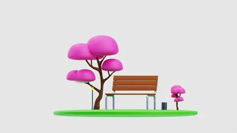 3D Animation of City Park Stock Footage 301155234