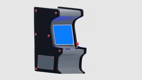 3D Animation of Classic arcade game machine Stock Footage 312303878