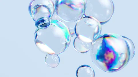 3d animation, clear bubbles spinning aro... | Stock Video | Pond5