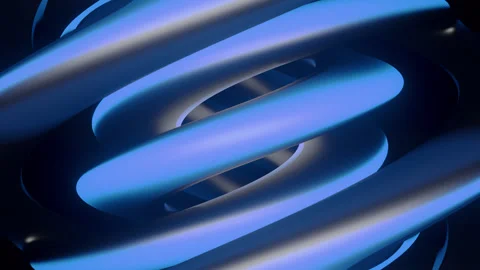 3D animation clip of an abstract liquid glass swirling torus. Stock Footage 335098345