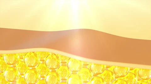 3D animation close-up cream serum collagen repair effect skin dirt removal. Deep Video stock 212090975