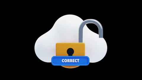 3D Animation of Cloud Access Stock Footage 286980261