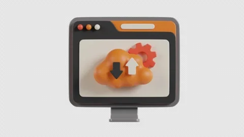 3D Animation of Cloud Computing Stock Footage 293814539