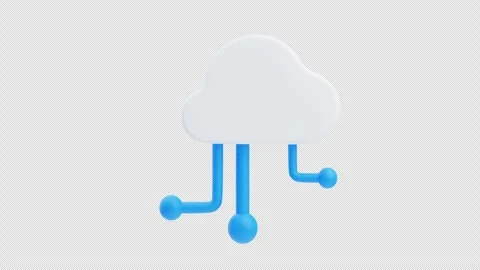 3d animation of cloud computing network Stock Footage 323522505