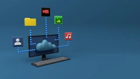 3d Animation of Cloud data Stock Footage 268861810