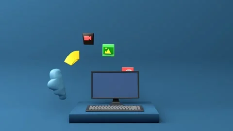 3d Animation of Cloud data Stock Footage 269870907