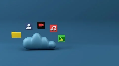 3d Animation of Cloud data Stock Footage 270123229