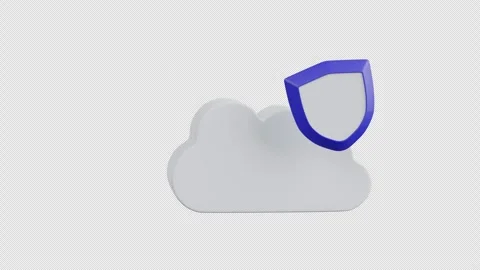 3D Animation of Cloud Shield Stock Footage 292817612