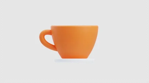3D Animation of Coffee Tea cup Stock Footage 296464101