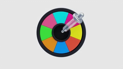 3D Animation of Color Wheel Stock Footage 304037319