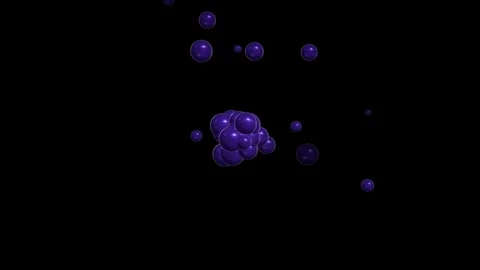 3D Animation Colorful Blue Bubbles Flying Drifting Away Black Background Fa.. Stock Footage 317307986