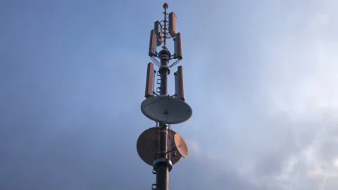 3d Animation of a communication tower Stock Footage 346706119