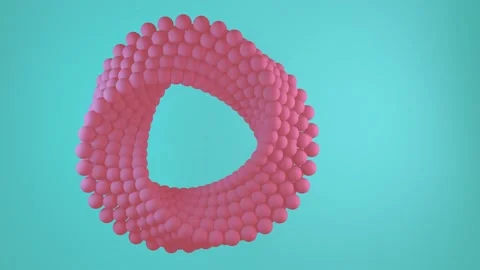 3D animation composed of spheres Stock Footage 152990109