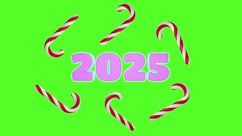 3D animation of congratulations on the New Year 2025. Stock Footage 288027012