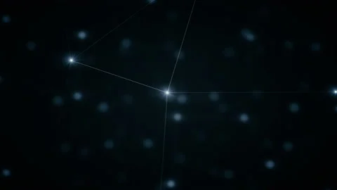 3D animation of connected flickering lights with depth of field Stock Footage 150338281