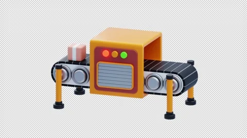 3D Animation of Conveyor Machine Stock Footage 290853295