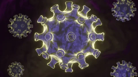 3D animation Coronavirus cell inside human body. Stock Footage 126203993
