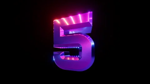 3D animation of a countdown from one to ten. Chrome numbers from 1 to 10. Vídeo Stock 312121915