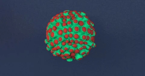 3D animation of Covid-19 or 2019-Ncov coronavirus Stock Footage 129127374