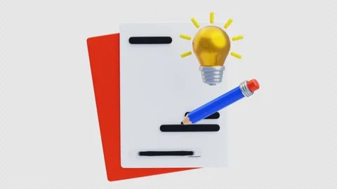 3D Animation of Creative Writing Stock Footage 311305462