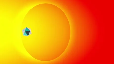 3d animation of a crystal flying through abstract matter.  Stock Footage 86082905