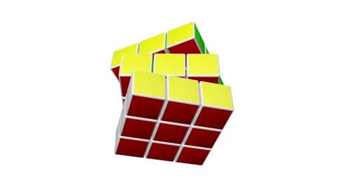 3D animation of a cube rotating Stock Footage 268387089