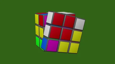 3D animation of a cube solve Stock Footage 268387083