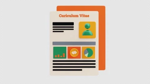 3D Animation of Curriculum Vitae Stock Footage 311977538