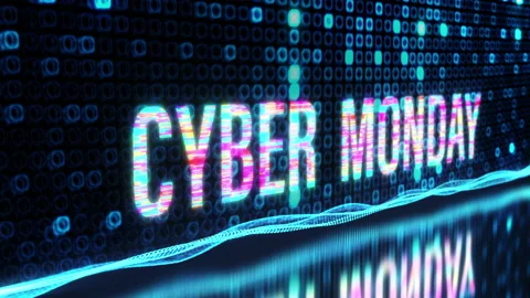 3D animation of Cyber Monday Super Sale colorful text Stock Footage 161003395