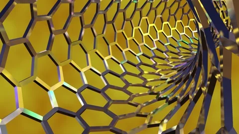 A 3d animation of cylindrical single-walled carbon nanotube. Stock Footage 336658180