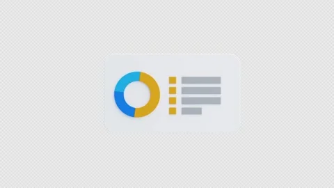 3d animation of dashboard analytics with chart and data panel Stock Footage 333684463