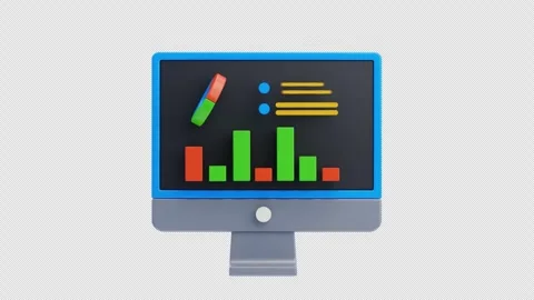 3D Animation of Data Report Stock Footage 296037792
