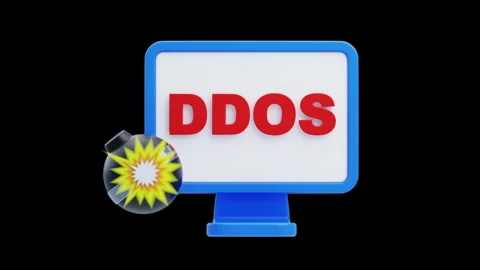 3D Animation of Ddos Attack Stock Footage 287060032