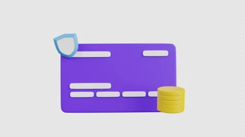 3D Animation of Debit Card Protection Stock Footage 292817613