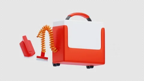 3D Animation of Defibrillator Machine Stock Footage 309446076