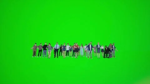 3D animation of demonstrations of people standing in the streets of Europe from  Stock Footage 246416987