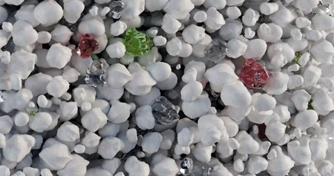 3D animation is a dense texture of many small rounded granules of white colo Stock Footage 337942351